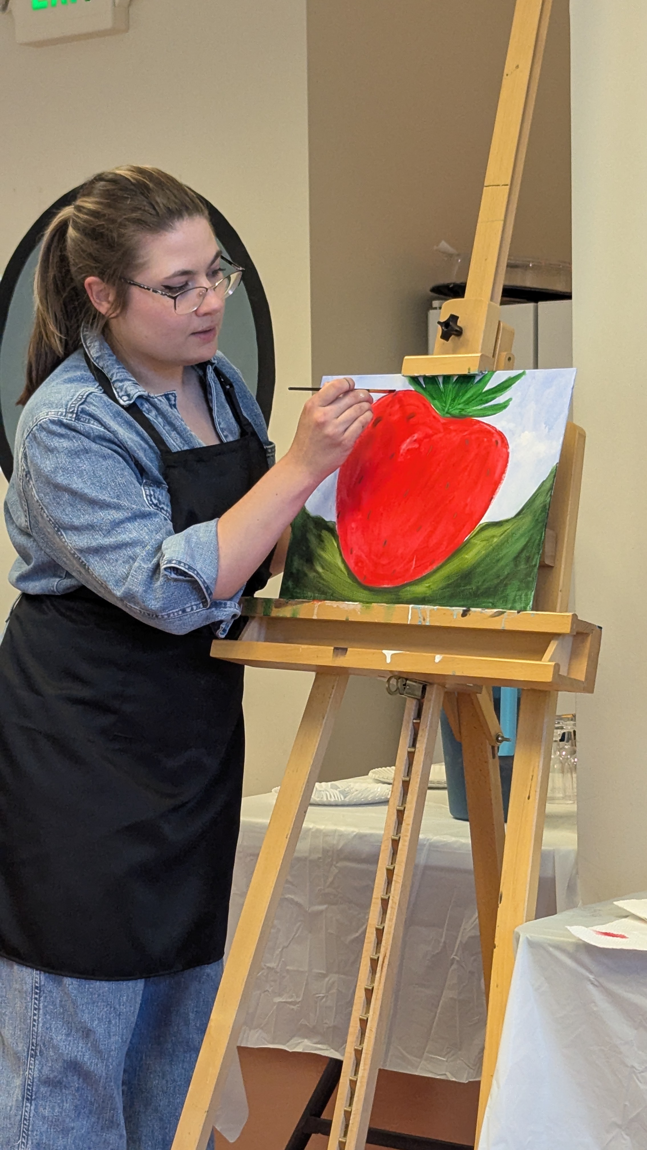 Artwork from a paint and sip event