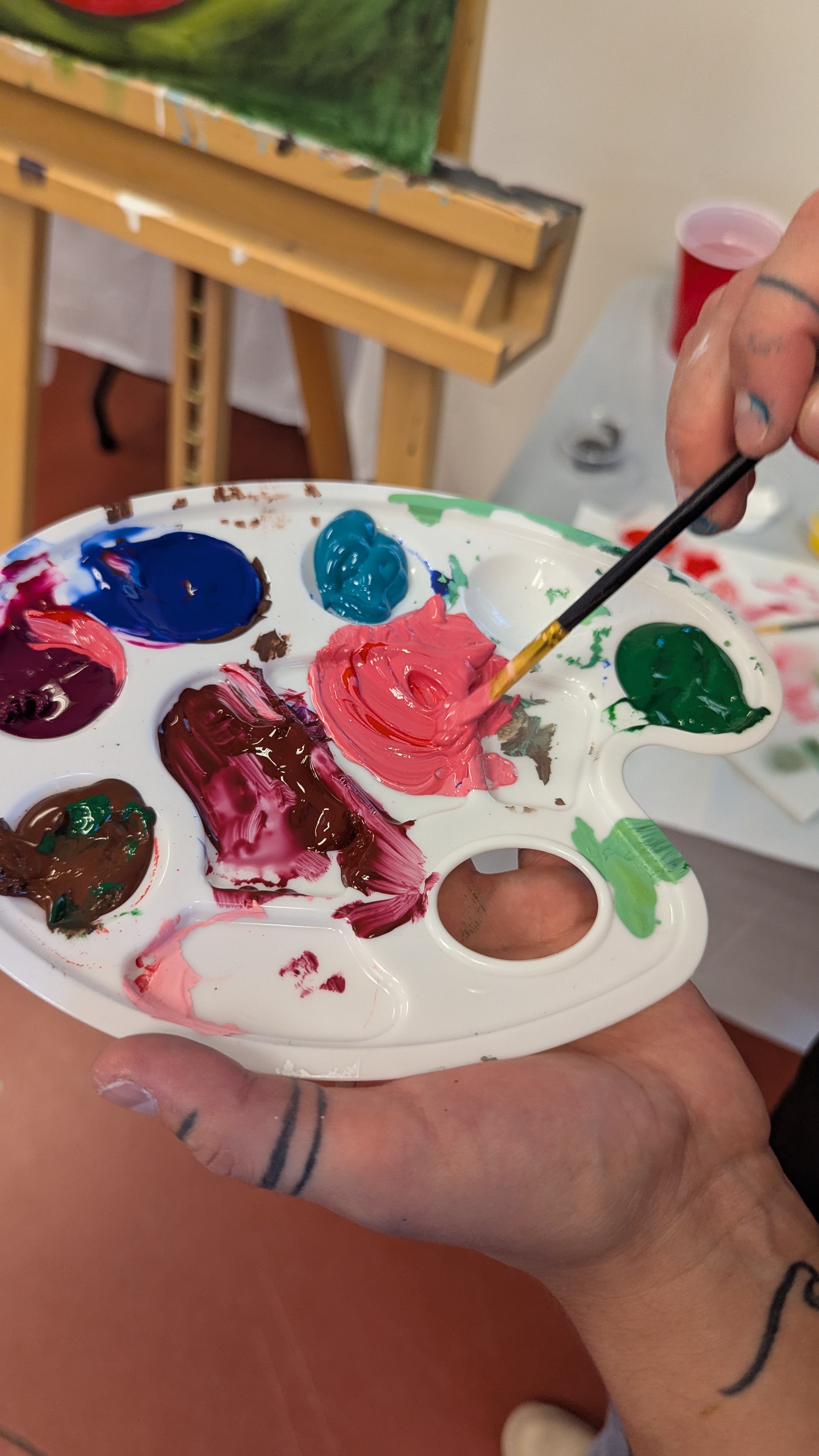 Artwork from a paint and sip event